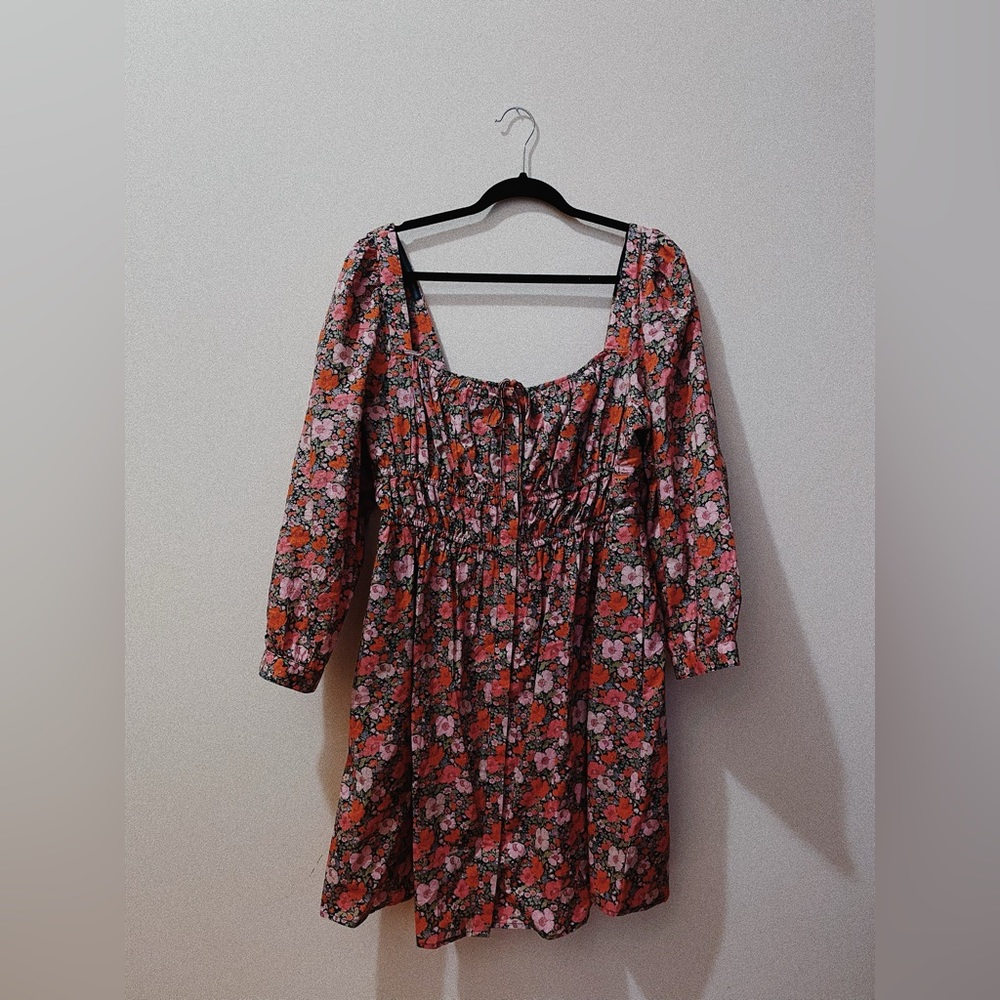 JCREW - Cinched-waist organic cotton dress in Liberty® Meadow Song floral.
